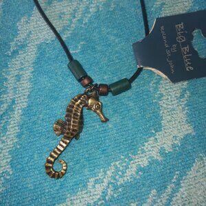 Seahorse necklace Big Blue by Roland St John